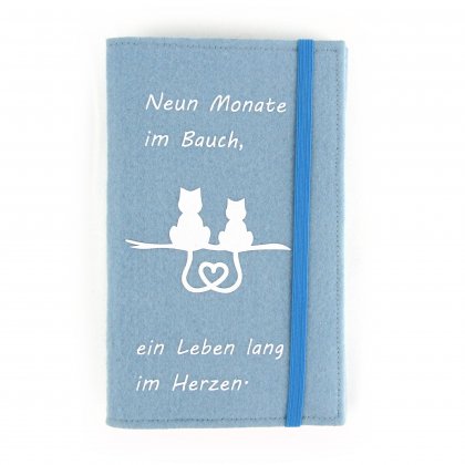 Österreichische Mutterkindpass Hülle blau Katzen Mutter-Kind-Pass-Hülle Österreich