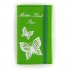 Mutter Kind Pass Hülle Grün Schmetterlinge